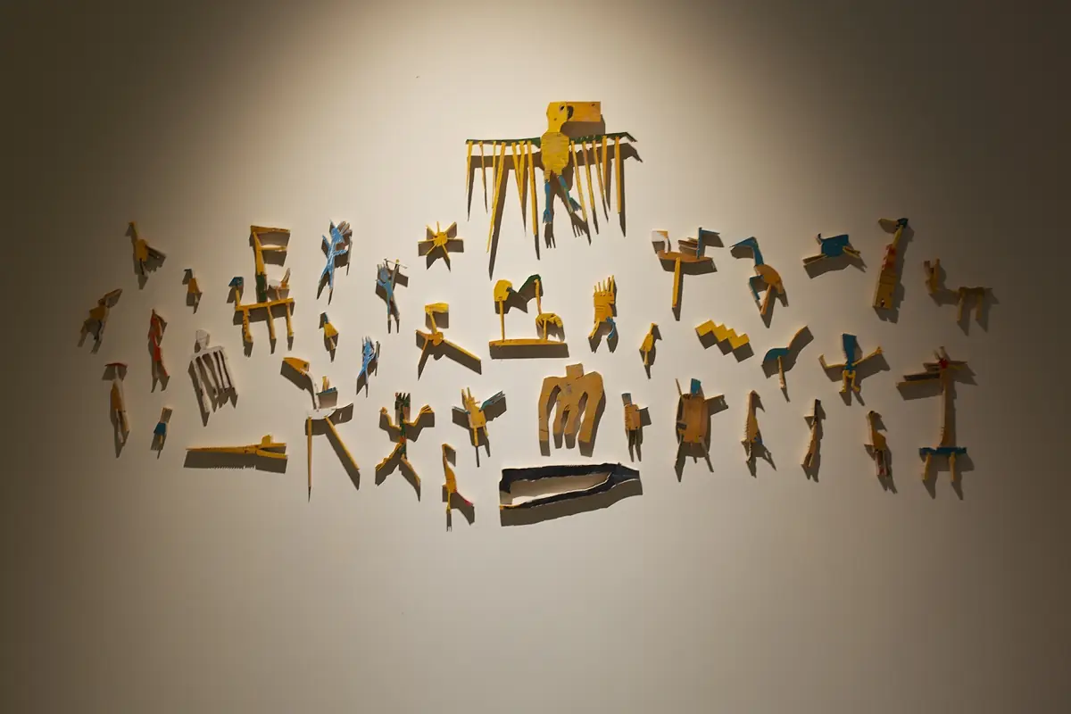 The First 5000 Years, wall sculpture, installation view, Radvila Palace Museum of Art
