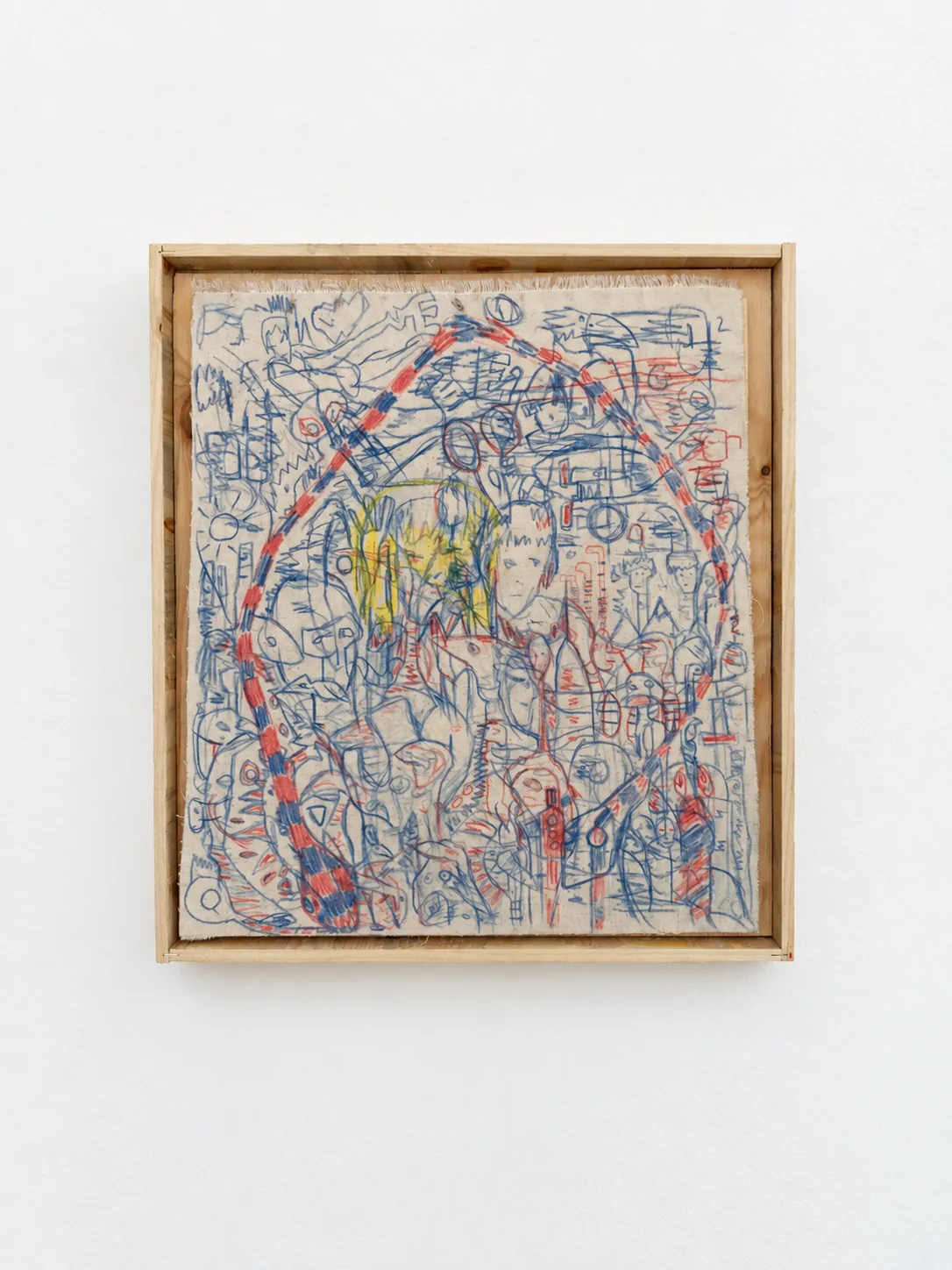 Dark Blue Drawings, drawing on fabric, Ernst Koslitsch