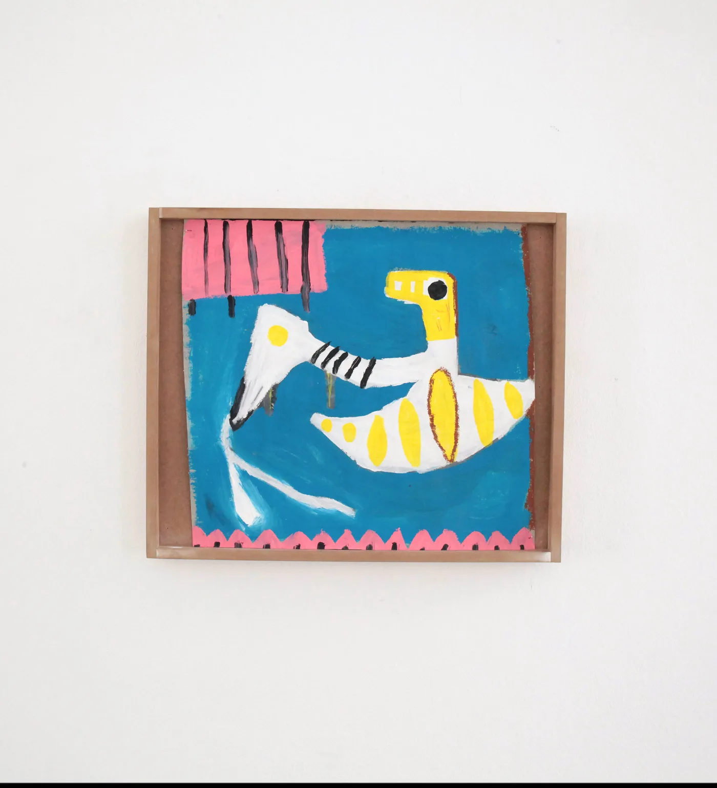 The boat of XYZ, acrylic on cardboard by Ernst Koslitsch, 2020