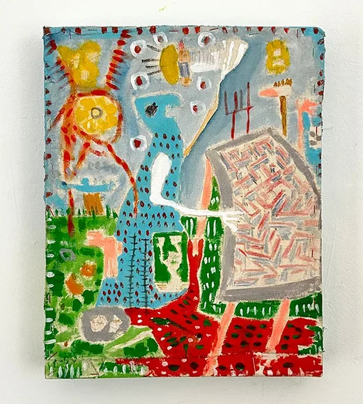 This is not what you want!, painting, canvas on MDF, Ernst Koslitsch