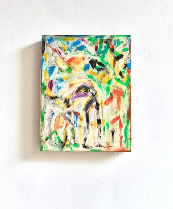 Road to nowhere, finger painting on canvas