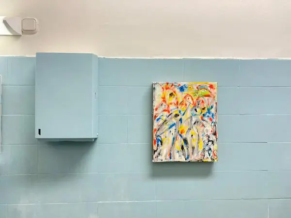 Messenger, finger painting on canvas